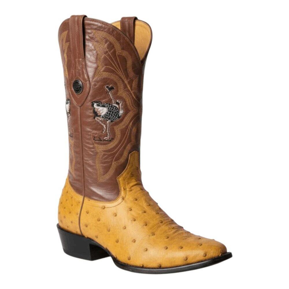 EL GENERAL Full Quill Ostrich Western Boots Size 9.5